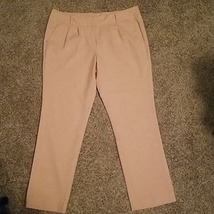 Womens Salmon-pink Business Casual Pants